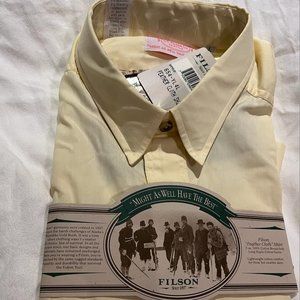 Filson Feather Cloth Shirt, Short Sleeve, Light Yellow - NWT